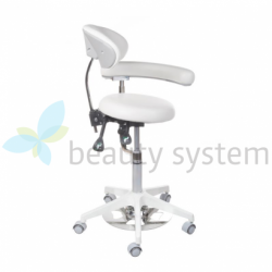 Taboret medyczny z oparciem BD-Y914 Biały