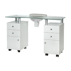 Stolik do manicure z pochłaniaczem BD-3453+P BIAŁY