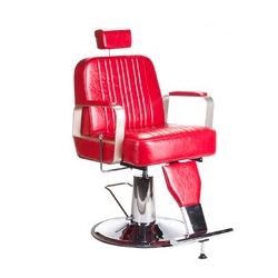 Fotel barberski HOMER BH-31237 Czerwony