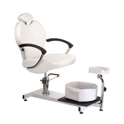 Fotel do pedicure z masażerem stóp BR-2301 biały