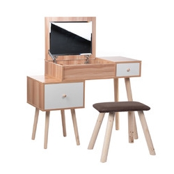 Toaletka STELLA lustro 2 szuflady + taboret