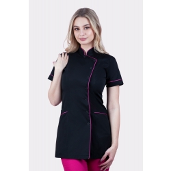 Fartuszek nr 25 czarny+fuksja