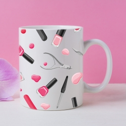 K6 Kubek Nails Print Biały