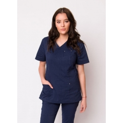 Bluza medyczna scrubs 101 granat paski