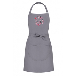 Fartuszek nr 32 szary mat + szary mat Nails Print