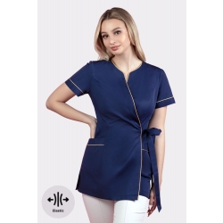 Fartuszek kosmetyczny nr 68-EL granat + złoto