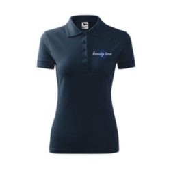 210 Koszulka Polo Granat z haftem beauty time