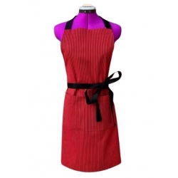 Fartuszek przedni nr 45 czerwony w czarne paski EA