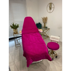 Kołderka pikowana FUKSJA 100x180 cm dwustronna welur II GATUNEK