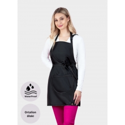 Fartuszek nr 32 czarny+czarny ortalionowa lamówka