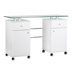 Biurko kosmetyczne Glass MT-33 białe