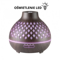 Aroma dyfuzor nawilżacz powietrza spa 10 dark wood 400 ml + timer