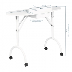 Biurko składane z szufladą białe + torba