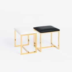 Taboret Agnes biały