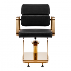 Gabbiano fotel fryzjerski Porto złoto czarny