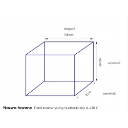 Fotel kosmetyczny hyd. A 210C pedi biały