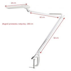 LAMPA LED NA BIURKO MOONLIGHT SENSOR BIAŁA TNSA