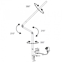 LAMPA LED NA BIURKO YOGA PROFESSIONAL
