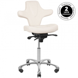 Krzesło kosmetyczne Azzurro Special 052 białe