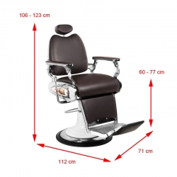 GABBIANO FOTEL BARBERSKI MOTO STYLE BRĄZOWY