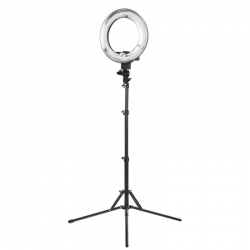 Lampa pierścieniowa Ring light 12' 35W fluorescent czarna + statyw