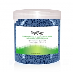DEPILFLAX WOSK TWARDY BEZPASKOWY DO DEPILACJI PEREŁKA AZUL 600G NIEBIESKI