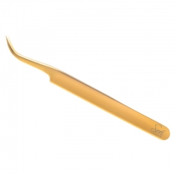 Sofi Lashes pęseta do rzęs zagięta 720 titanium gold