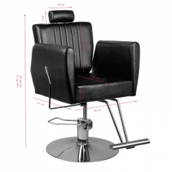 Hair System fotel fryzjerski barberski 0-179 czarny