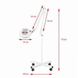 Lampa lupa led S4 + statyw led reg. natężenie światła