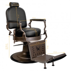 GABBIANO FOTEL BARBERSKI BLACK STAR