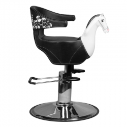 GABBIANO FOTEL FRYZJERSKI DZIECIĘCY KONIK CZARNY