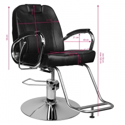 Hair System fotel fryzjerski barberski HS44 czarny