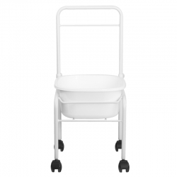 Brodzik do pedicure na kółkach biały