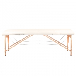 Stół składany do masażu drewniany Komfort Activ Fizjo 2 segmentowe cream