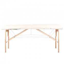 Stół składany do masażu drewniany Komfort Activ Fizjo 2 segmentowe cream