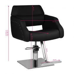 GABBIANO FOTEL FRYZJERSKI STAMBUŁ CZARNY
