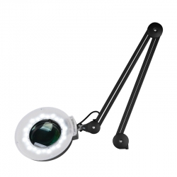 Lampa lupa led S5 + statyw led reg. natężenie światła czarna