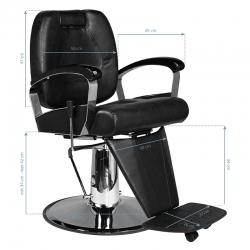 HAIR SYSTEM FOTEL BARBERSKI SM101 CZARNY