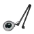 Lampa lupa S4 + statyw czarna