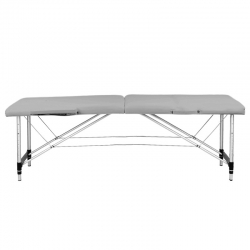 Stół składany do masażu aluminiowy komfort Activ Fizjo 2 segmentowy szary