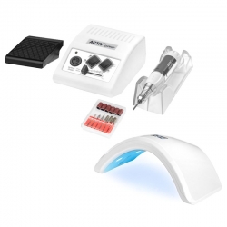 FREZARKA ACTIV POWER JD500 WHITE + LAMPA UV LED SUN 18W DIGITAL