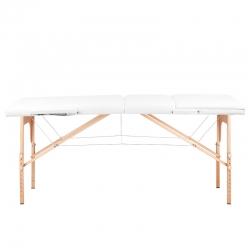 Stół składany do masażu drewniany Komfort Activ Fizjo 3 segmentowe biały