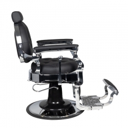 GABBIANO FOTEL BARBERSKI CLAUDIUS SILVER CZARNY