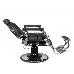 GABBIANO FOTEL BARBERSKI CLAUDIUS SILVER CZARNY