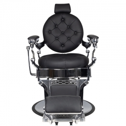 GABBIANO FOTEL BARBERSKI CLAUDIUS SILVER CZARNY