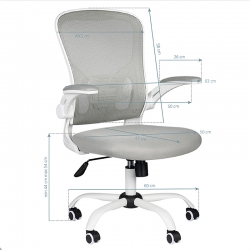 Fotel biurowy Comfort 73 biało - szary