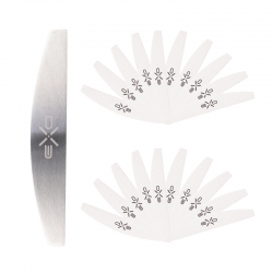 Exo pilnik półksiężyc metalowy rdzeń + papierki 100/180 20 szt.