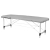 Stół składany do masażu aluminiowy komfort Activ Fizjo 2 segmentowy szary