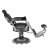 Gabbiano fotel barberski Cesare Silver czarny