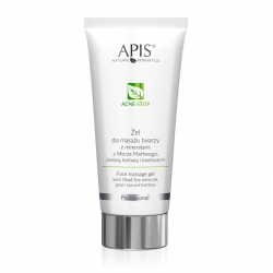 Apis acne-stop żel wygładzający do masażu twarzy dla cery tłustej z minerałami z morza martwego, zieloną herbatą i bambusem